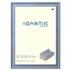 DANTIK obraz, puzzle, fotorámik 42x59,4 | CHURCH small blue (Plexi Clear)