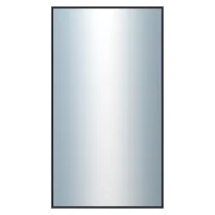 DANTIK - Zrkadlo v ráme - rozmery s rámom cca 50x90 cm z hliníka čiernej farby - P02-021 (7002021)