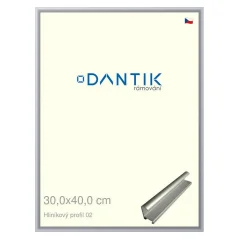 DANTIK rám na obrázky, puzzle, fotografie 30x40 | ALU profil 7002 Strieborný matný (Plexi Clear)