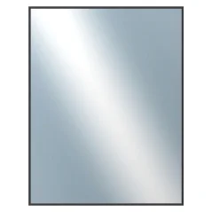 DANTIK - Zrkadlo v ráme - rozmery s rámom cca 70x90 cm z hliníka čiernej farby - P03-021 (7003021)