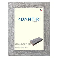 DANTIK obrázok, puzzle, fotorámik 21x29,7 | RETRO sivá (sklo číre)