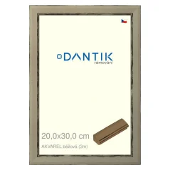 DANTIK obraz, puzzle, fotorámik 20x30 | AKVAREL béžová (sklo číre)