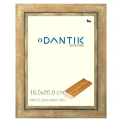 DANTIK obrázok, puzzle, fotorámik 15x20 | ANDRE golden medium (sklo číre)
