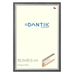 DANTIK obraz, puzzle, fotorámik 20x30 | EVOQUE sivá (sklo číre)