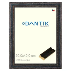 DANTIK rám na obrázky, puzzle, fotografie 30x40 | LYON čierna (Plexi Clear)