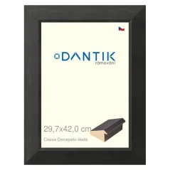 DANTIK rám na fotografie, puzzle, 29,7x42 | Caa Decapato čierna (Plexi Clear)