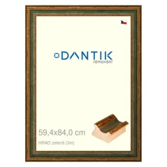 DANTIK obrázok, puzzle, fotorámik 59,4x84 | HRAD zelený (Plexi Clear)