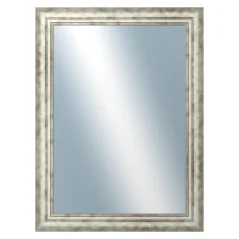DANTIK - Zarámované zrcadlo - rozměr s rámem cca 60x80 cm z lišty TRITON široký stříbrný (2950)
