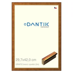 DANTIK obrázok, puzzle, fotorámik 29,7x42 | GRAFIC bronzová výška (Plexi Clear)