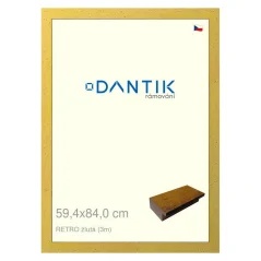 DANTIK obrázok, puzzle, fotorámik 59,4x84 | RETRO žltá (Plexi Clear)