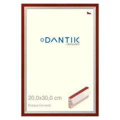 DANTIK obraz, puzzle, fotorámik 20x30 | EVOQUE červená (sklo číre)