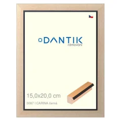 DANTIK rám na obrázky, puzzle, fotografie 15x20 | CARINA čierna (sklo číre)