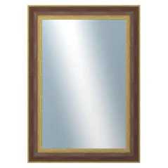 DANTIK - Zrkadlo v ráme - rozmery s rámom cca 50x70 cm z pásu RED GOLD plast (3069)