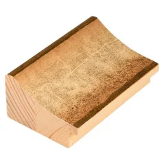 DANTIK - Zarámované zrkadlo - rozmer s rámom cca 50x100 cm z lišty - METAL bielozlatá - (3023)