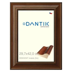 DANTIK obraz, puzzle, fotorámik 29,7x42 | DESCENT hnedý (Plexi Clear)