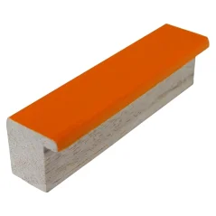 DANTIK - Zarámované zrkadlo - rozmer s rámom cca 40x60 cm z lišty PASTELKA oranžová rovná (2563)