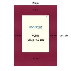 Paspartovací kartón DANTIK - P59-4x8432-21x29-713x18v (A4 na výšku)