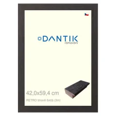DANTIK obraz, puzzle, fotorámik 42x59,4 | RETRO tmavosivá (Plexi Clear)