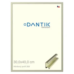 DANTIK rám na obrazy, puzzle, fotografie 30x40 | ALU profil 7269 Grey Pyrite leštený (Plexi Clear)