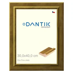 DANTIK obraz, puzzle, fotorámik 30x40 | Oro Fino gold (Plexi Clear)