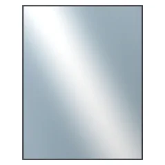 DANTIK - Zrkadlo v ráme - rozmery s rámom cca 70x90 cm z hliníka čiernej farby - P01-021 (7001021)