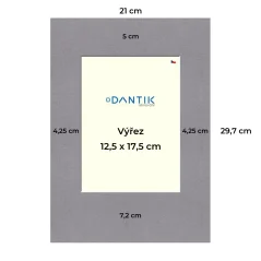 Paspartovací kartón DANTIK - P59 - 4x8438 - 21x29 - 713x18v (A4 na výšku)