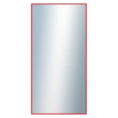 DANTIK - Zrkadlo v ráme - rozmery s rámom cca 50x100 cm z hliníkovej lišty červenej farby - P01-098 (7001098)