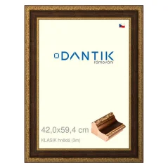 DANTIK obraz, puzzle, fotorámik 42x59,4 | KLASIK hnedý (Plexi Clear)