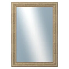 DANTIK - Zrkadlo v ráme - rozmery s rámom cca 50x70 cm z lišty WING malá strieborná patina (2775)