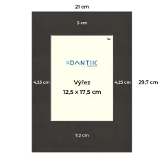 Paspartovací kartón DANTIK - P21x29-706-21x29-713x18v (A4 na výšku)