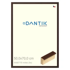 DANTIK obraz, puzzle, fotorámik 50x70 | KASSETTE hnedý (Plexi Clear)