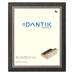 DANTIK rám na obrázky, puzzle, fotografie 40x50 | AMALFI čierna (sklo číre)