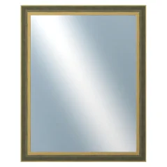 DANTIK - Zarámované zrkadlo - rozmer s rámom cca 80x100 cm z lišty ZVRATNÁ zelenozlatá plast (3070)