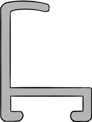 DANTIK - Zarámované zrkadlo - rozmer s rámom cca 50x140 cm z lišty Hliníkový profil 01 strieborná (6001004)