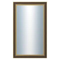 DANTIK - Zrkadlo v ráme - rozmery s rámom cca 60x100 cm z liatiny WATER čierny a zlatý plast (3071)