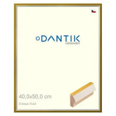 DANTIK obraz, puzzle, fotorámik 40x50 | EVOQUE žltá (sklo číre)