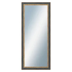 DANTIK - Zarámované zrkadlo - rozmer s rámom cca 60x140 cm z lišty ZVRATNÁ modrozlatá plast (3068)