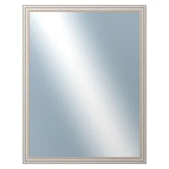 DANTIK - Zarámované zrkadlo - rozmer s rámom cca 70x90 cm z lišty TOULON biela veľká (2665)