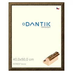 DANTIK obraz, puzzle, fotorámik 40x50 | HONEST malý vysoký bronz (Plexi Clear)