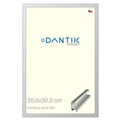 DANTIK rám na obrázky, puzzle, fotografie 20x30 | ALU profil 7269 Strieborný matný (sklo číre)