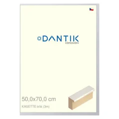 DANTIK rám na obrázky, puzzle, fotografie 50x70 | KASSETTE biely (Plexi Clear)