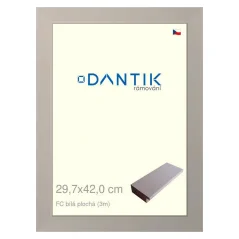 DANTIK rám na obraz, puzzle, fotografie 29,7x42 | FC White flat (Plexi Clear)