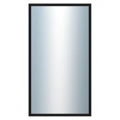 DANTIK - Zrkadlo v ráme - rozmery s rámom cca 50x90 cm z lišty PERLA čierna lesklá vysoká (2548)