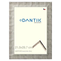 DANTIK obraz, puzzle, fotorámik 21x29,7 | SARTORI bone white (sklo číre)