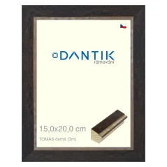 DANTIK rám na obrázky, puzzle, fotografie 15x20 | TOMAS čierna (sklo číre)
