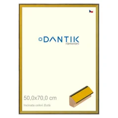 DANTIK obrázok, puzzle, fotorámik 50x70 | INCLINATA farba žltá (Plexi Clear)