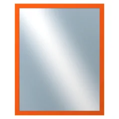 DANTIK - Zarámované zrkadlo - rozmer s rámom cca 40x50 cm z lišty PASTELKA oranžová rovná (2563)