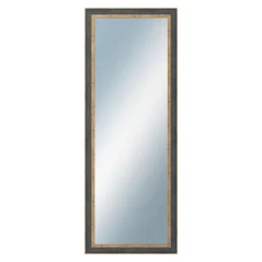 DANTIK - Zarámované zrkadlo - rozmer s rámom cca 60x160 cm z lišty ZVRATNÁ modrozlatá plast (3068)