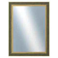 DANTIK - Zarámované zrkadlo - rozmer s rámom cca 60x80 cm z lišty ZVRATNÁ zelenozlatá plast (3070)