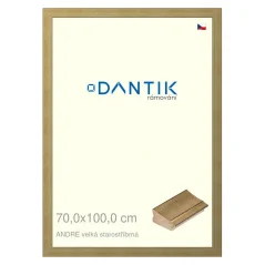 DANTIK rám na obrázky, puzzle, fotografie 70x100 | ANDRÉ veľký starožitný strieborný (Plexi Clear)